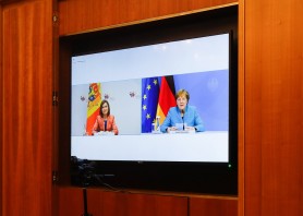 Maia Sandu către Angela Merkel: „Contez pe faptul că Germania va avea grijă ca cetățenii noștri să poată vota în în siguranță”